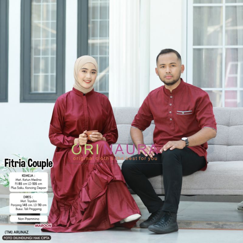 Couple Baju Muslim Fitria Couple Gamis Couple By Ori Naura