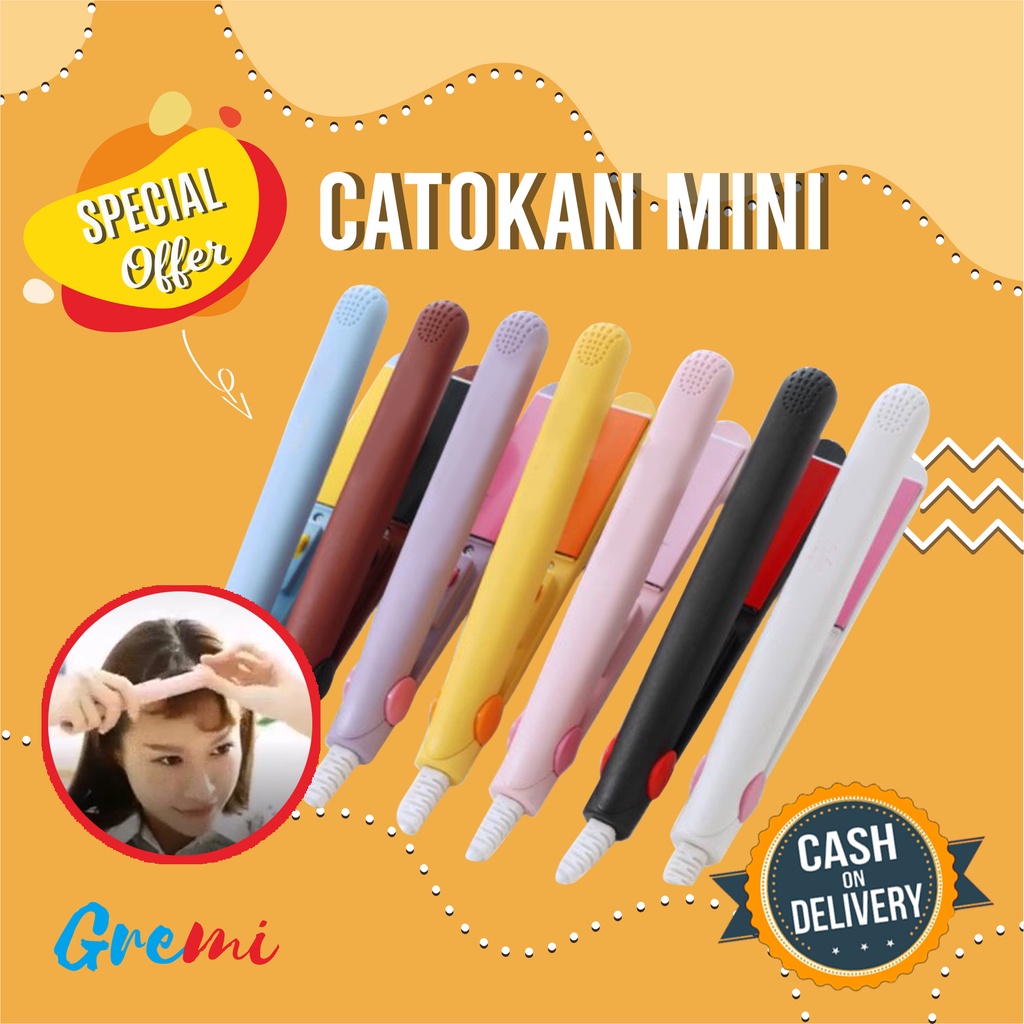 Catokan Mini PILIH WARNA Multifungsi 2 IN 1 Bisa Lurus 