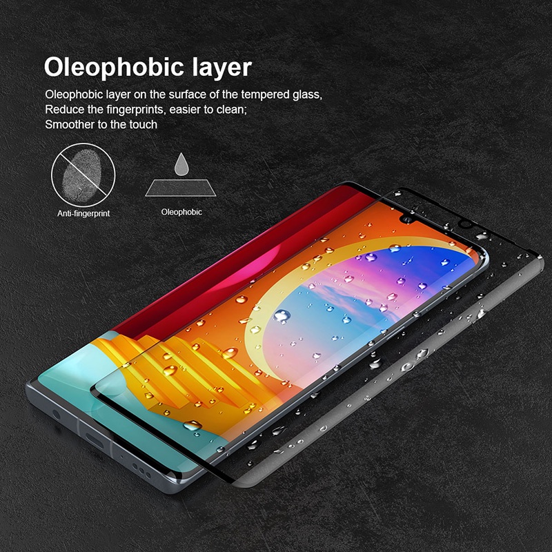 Pelindung Layar Tempered Glass 9H 3d Curved Full Cover Slim Anti Pecah Untuk LG Velvet