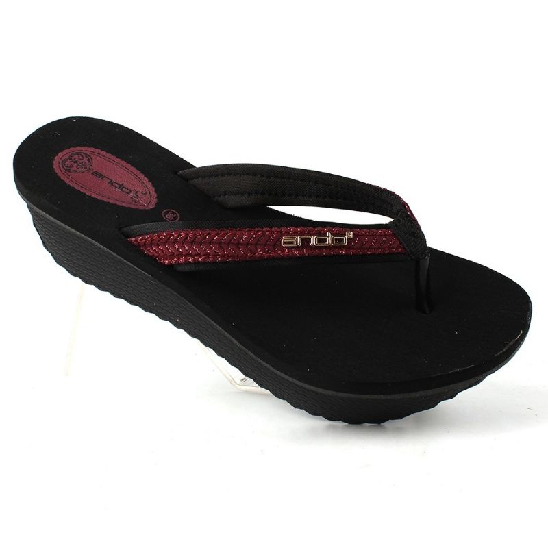 TERMURAH!!! Sandal Ando Jepit Wedges - ANDO JOICE 02  - 100% Original-3