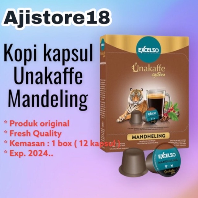 

Kopi Kapsul Excelso Unakaffe mandeling