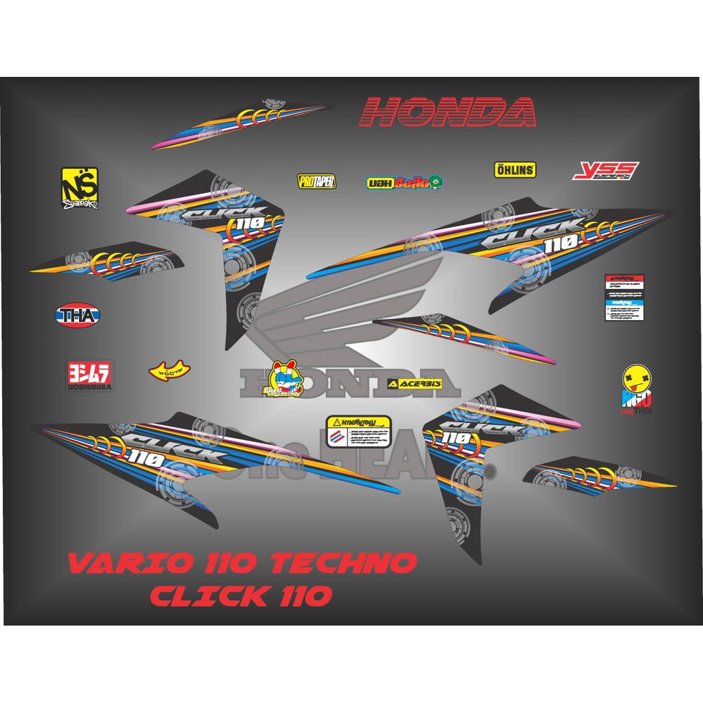 Stiker motor vario 2011 techno 110 click
