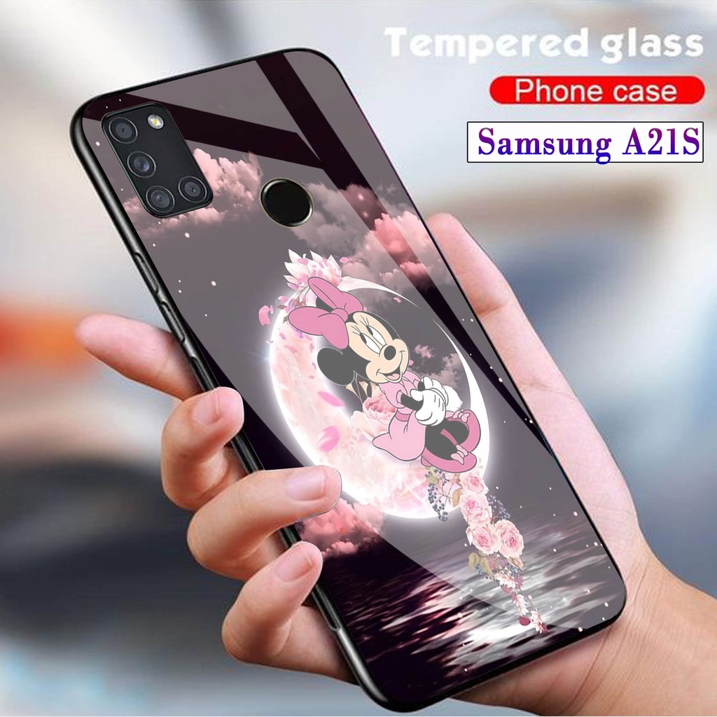 Softcase Glass Kaca SAMSUNG A21S - Case Hp Pelindung Handphone SAMSUNG A21S [ A46 ]