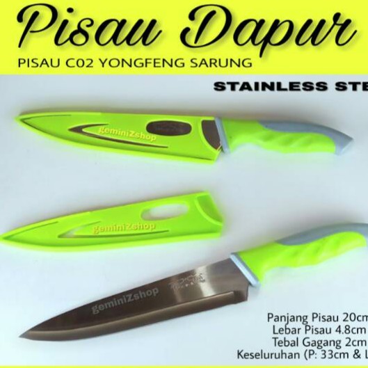 Pisau Dapur Ukuran Besar Tajam dengan Pelindung Knife