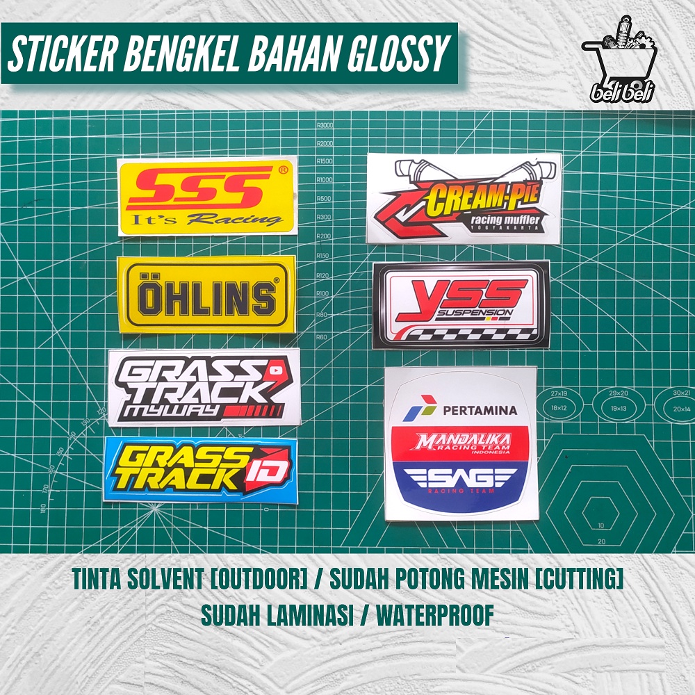 stiker bengkel / stiker racing / stiker balap /stiker sponsor / stiker custom / stiker pack / stiker