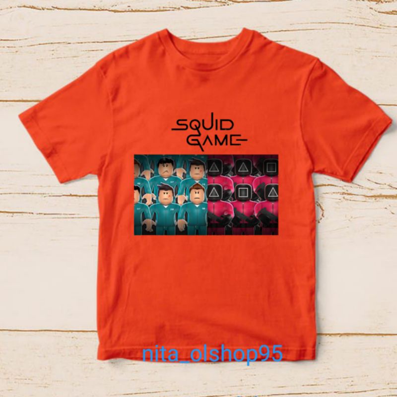 baju squad game baju roblox baju minicraft kaos anak