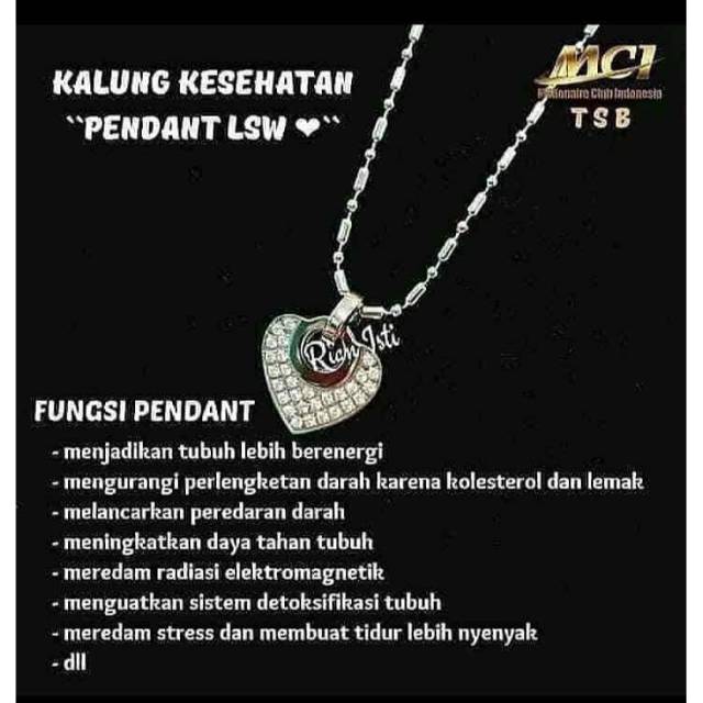 Kalung kesehatan mci pendant hati