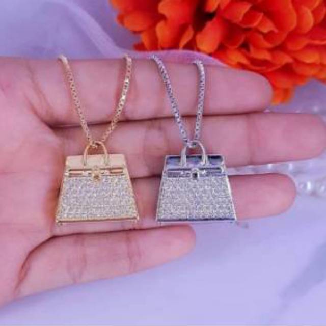 -ALLID- [GRATIS HIJAB] Xuping Kalung Herms Nikita Mirzani Silver