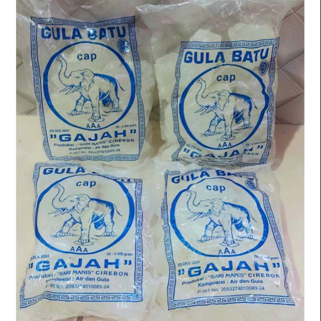 

Gula Batu Cap Gajah 500 gram