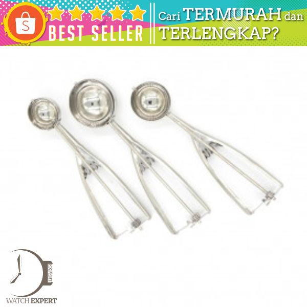 Houseeker Sendok Takar Es Krim Ice Cream Scoop Spoon Diameter 5 CM - Silver