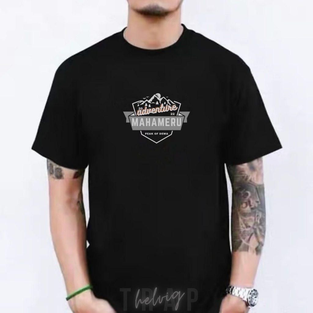 Poseidon Kaos Bandung Premium Branded Skandinavia Kualitas Distro T-Shirt Poseidon Black