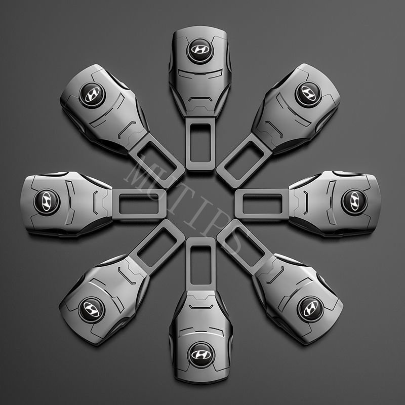 Hyundai 1 / 2Pcs Gesper Extension Sabuk Pengaman Mobil Desain Iron Man Untuk i20 Trajet H1 i10