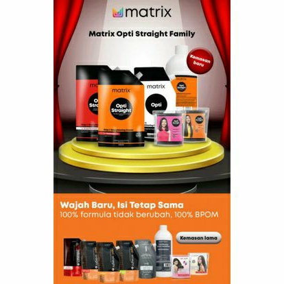 MATRIX STEP 1 OPTI STRAIGHT 500mL / Obat Rebonding Smoothing Pelurus Rambut