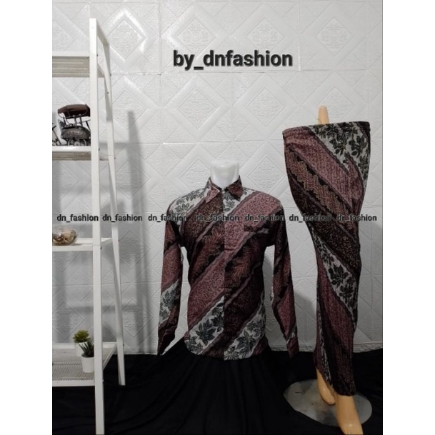 Kemeja Batik Lengan Panjang Couple Coklat//Kemeja Batik//Rok Plisket Batik//Kemeja Batik Terlaris//Kemeja Batik Modern//Bawahan Tradisional//Kemeja Pesta//Terlaris//COD