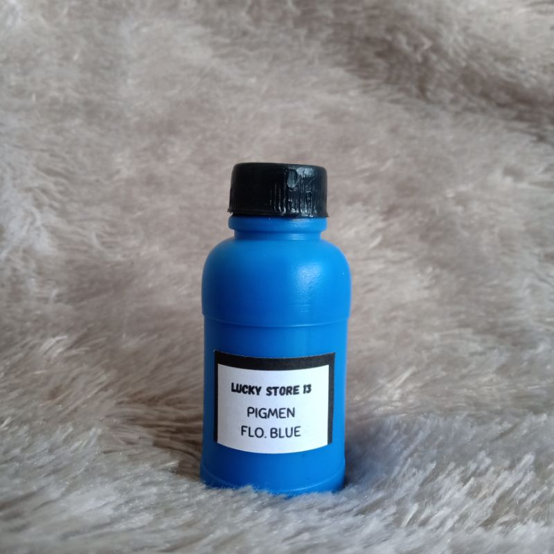 PIGMEN 60GR FLUORESCENT BLUE Biru Stabilo Besar Pewarna Sablon Color Colour Bundle Slime Clay DIY Wa