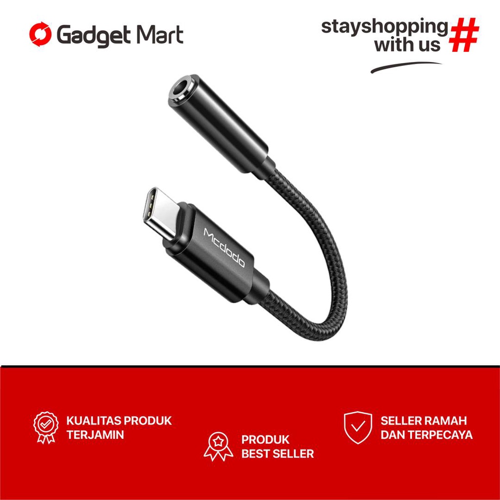 MCDODO CA-7560 Converter Splitter Type C To Jack 3.5MM