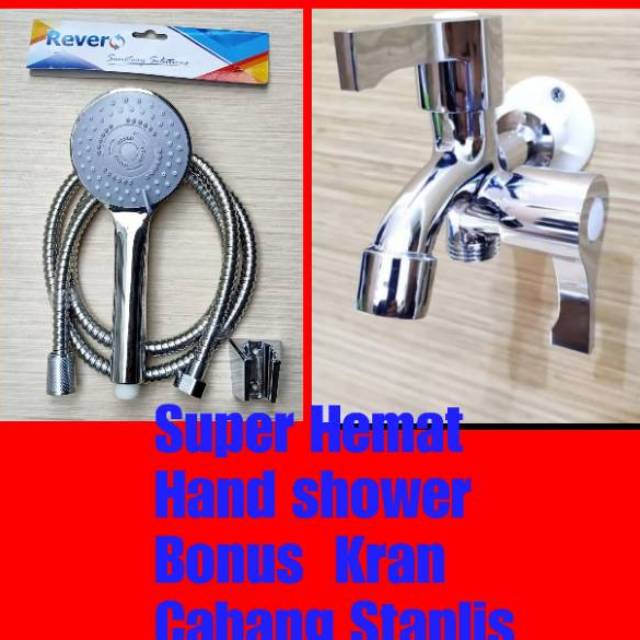 Pket hmt murah shower 5 varian semburan air bonus kran cbng stanlis shower kran cbng minmlis