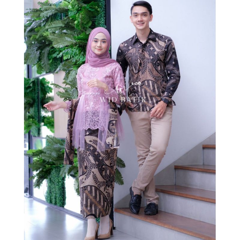 BATIK COUPLE KEBAYA TUNANGAN SET ANNISA LAMARAN WISUDA NIKAHAN WANITA TERBARU MODERN