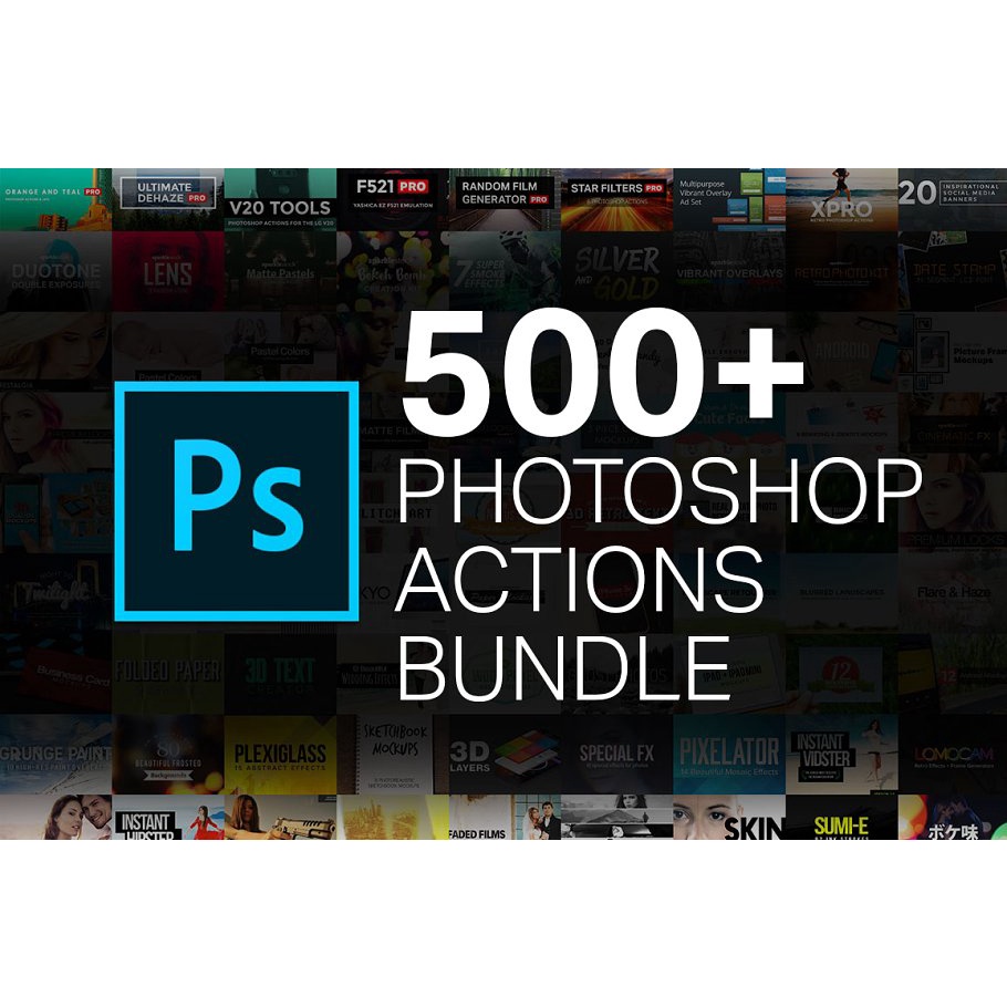 500+ Action Bundle 90% Off - Photoshop Action