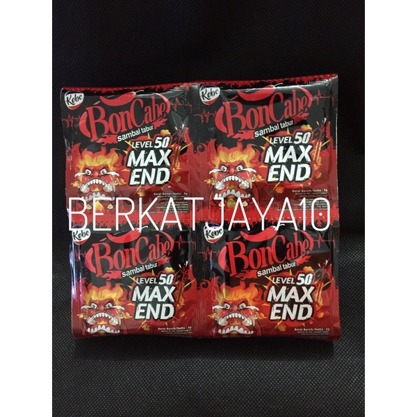 Kobe BonCabe Sambal Tabur MAX END sachet 4gr Level 50 Halal MAXEND