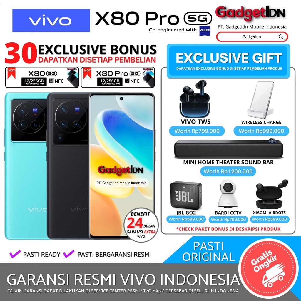 VIVO X80 PRO | X80 5G 12/256GB X80PRO GARANSI RESMI VIVO