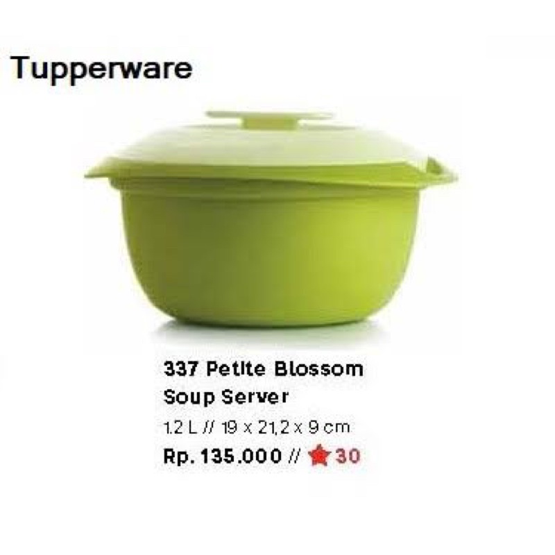Mangkok sup beserta tutupnya atau petite blossom soup saver