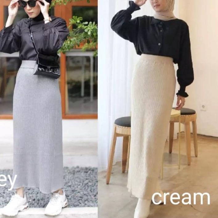 ✵ ROK SPAN RAJUT PANJANG | ROK RAJUT PREMIUM | ROK SPAN RAJUT | ROK SPAN PANJANG ♫