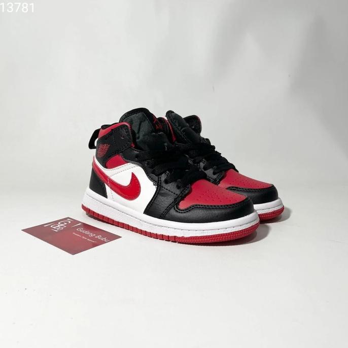 Nike Air Jordan 1 Mid Noble Red FOR KIDS BNIB 100% REALPICTURE