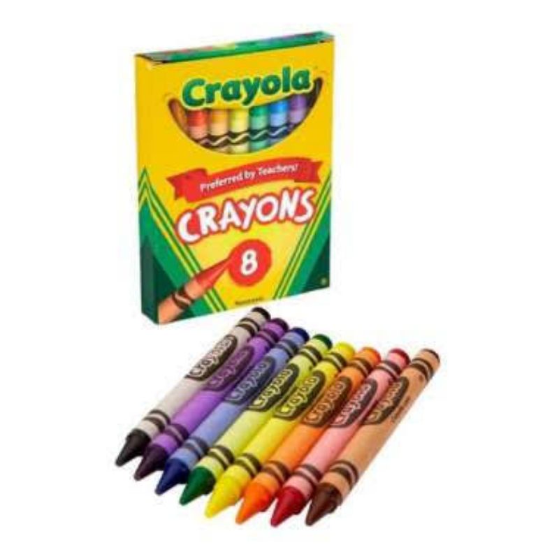 Jual Crayola 8 ct Crayon In Peggable Box Crayon Isi 8 Shopee Indonesia