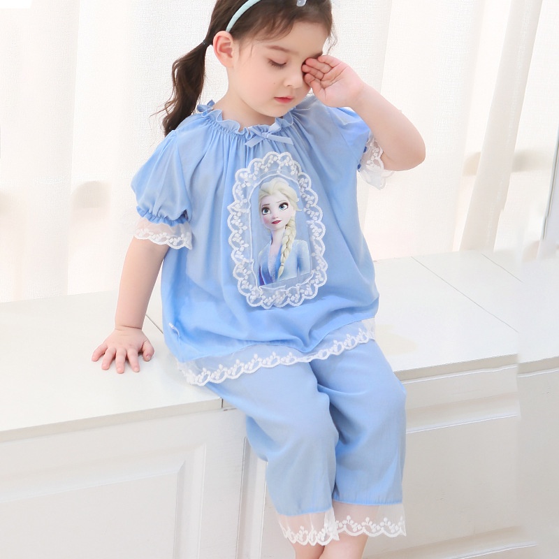 HappyOliver BLUE ICE EBV Baju Anak Perempuan Dress Setelan Renda Import Berkualitas