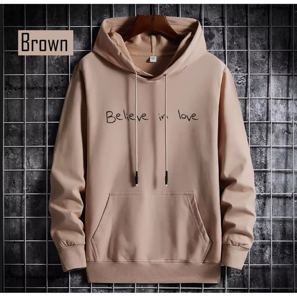 COD ( BAYAR DITEMPAT ) SWEATER HODDIE PULOVER DISTRO PREMIUM PRIA DAN WANITA BELIEVE IN LOVE