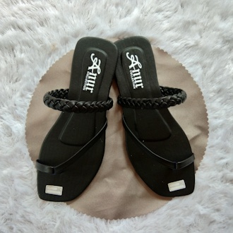 ANUR - Sandal Teplek Wanita Lingkar Jempol Tali kepang Remaja kekinian/Sendal Selop Slip On Tali Terbaru