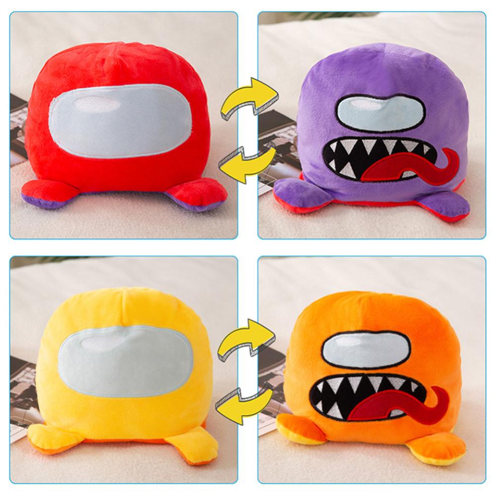 Timekey G6V6 Mainan Boneka Among Us Bahan Plush Lembut Reversible 15cm Untuk Hadiah Ulang Tahun Anak