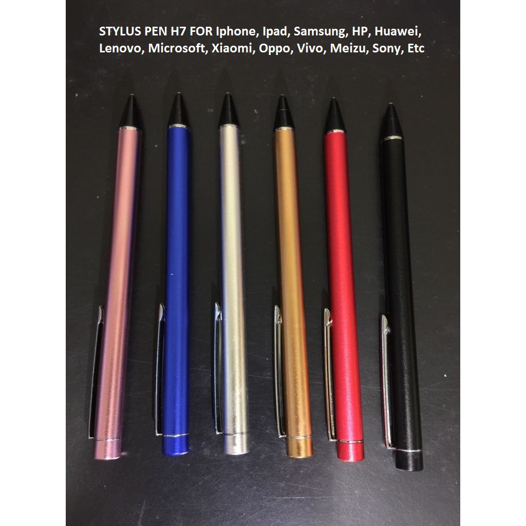 Stylus Pen Universal H7 for all smartphone tab ipad etc - ujung logam aman