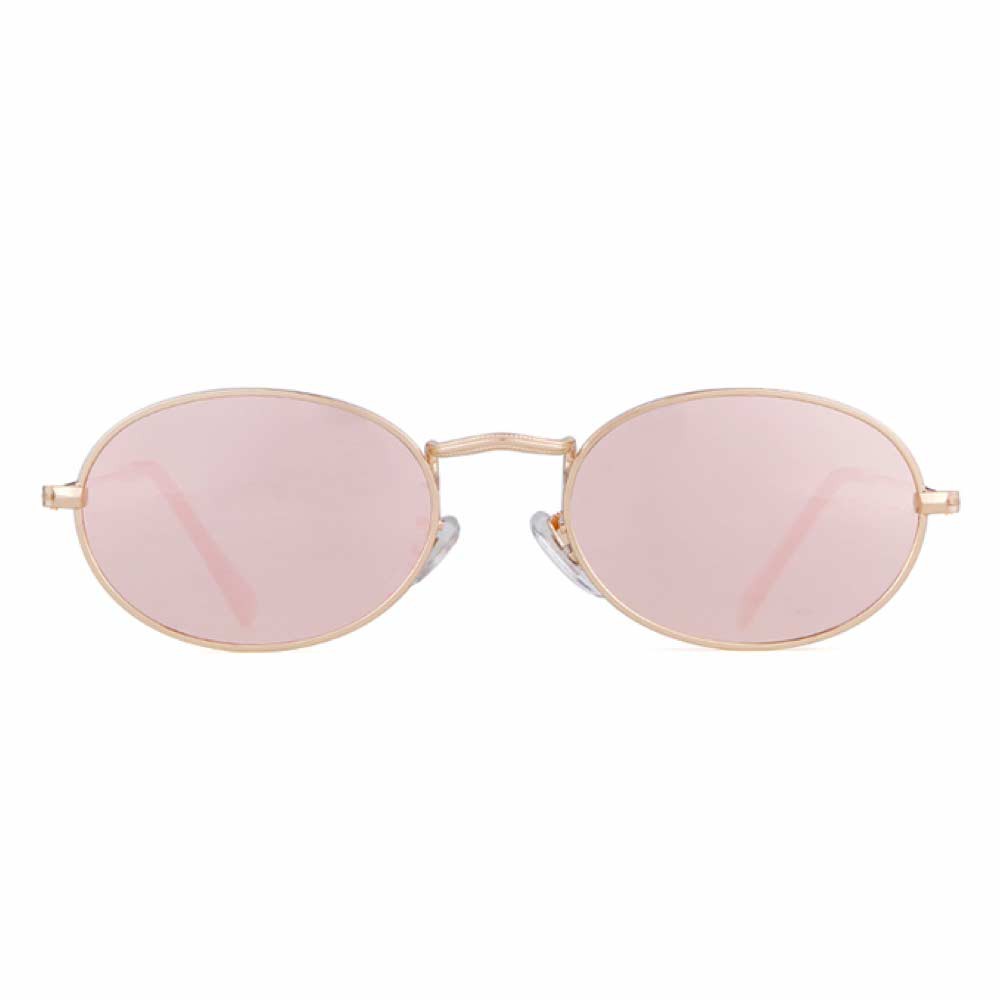 Anti UV Eye Cat Sunglasses [ Pink Gold ] Pria dan Wanita - Desaign Korea - HM399