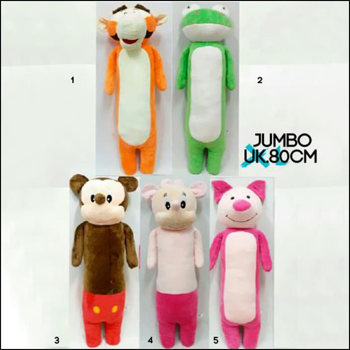 Bantal Guling Boneka Tiger Mickey Keropi Minnie Piglet Jumbo Besar
