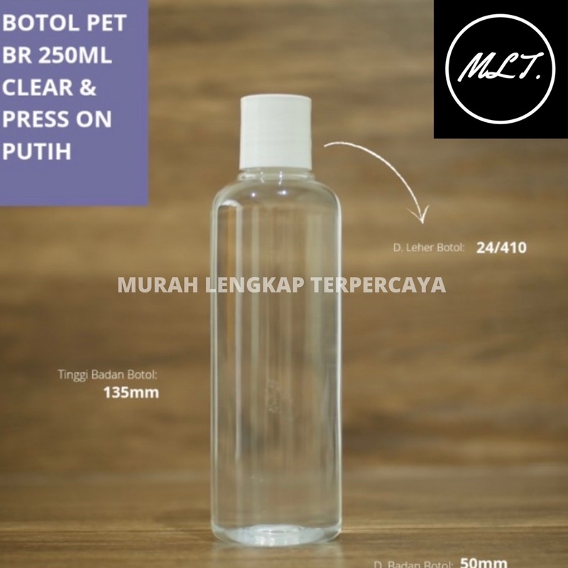 BOTOL 250ML PRESTOP PRESS ON NECK 24 / BOTOL PRESSTOP NECK 24 PRESS ON