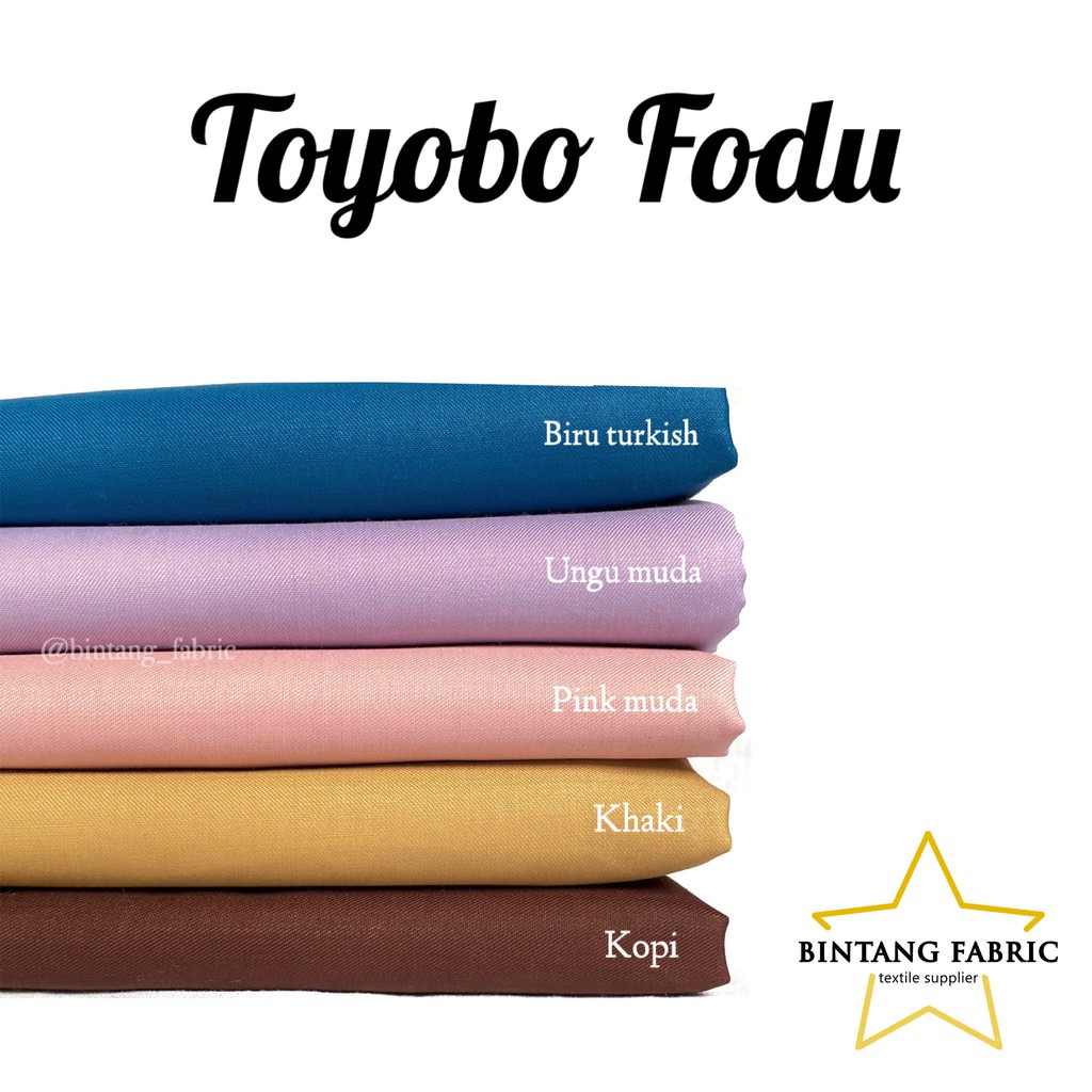 Bahan Kain Katun TOYOBO FODU 1 meter-Kopi