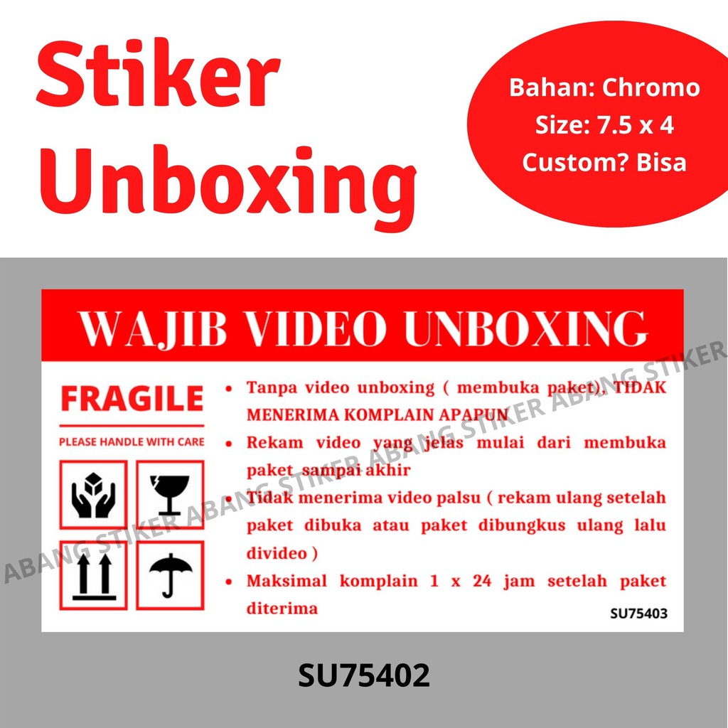 

Sticker Unboxing 7.5 x 4 cm