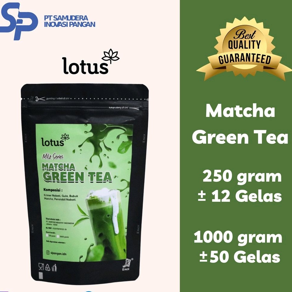 

Lotus Matcha Green Tea Powder - Bubuk Minuman Rasa Green Tea Matcha