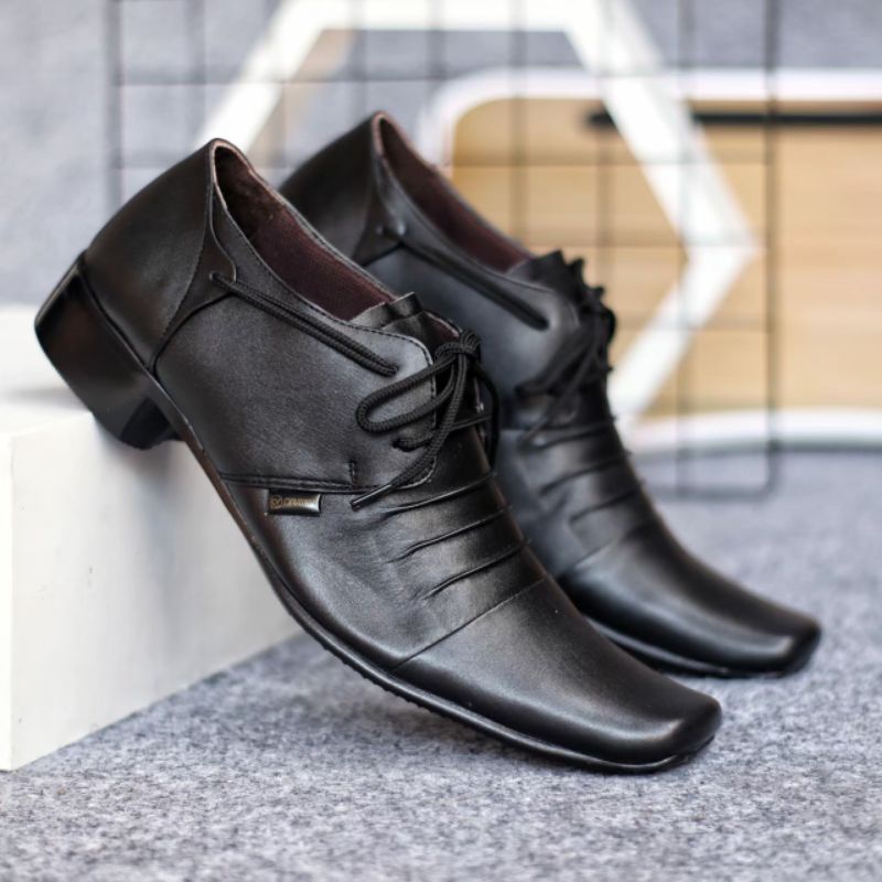 Sepatu Pantofel Pria Kulit Asli Original CEVANY CEVANY REMPETALI BLACK SERIES Sepatu Formal Original