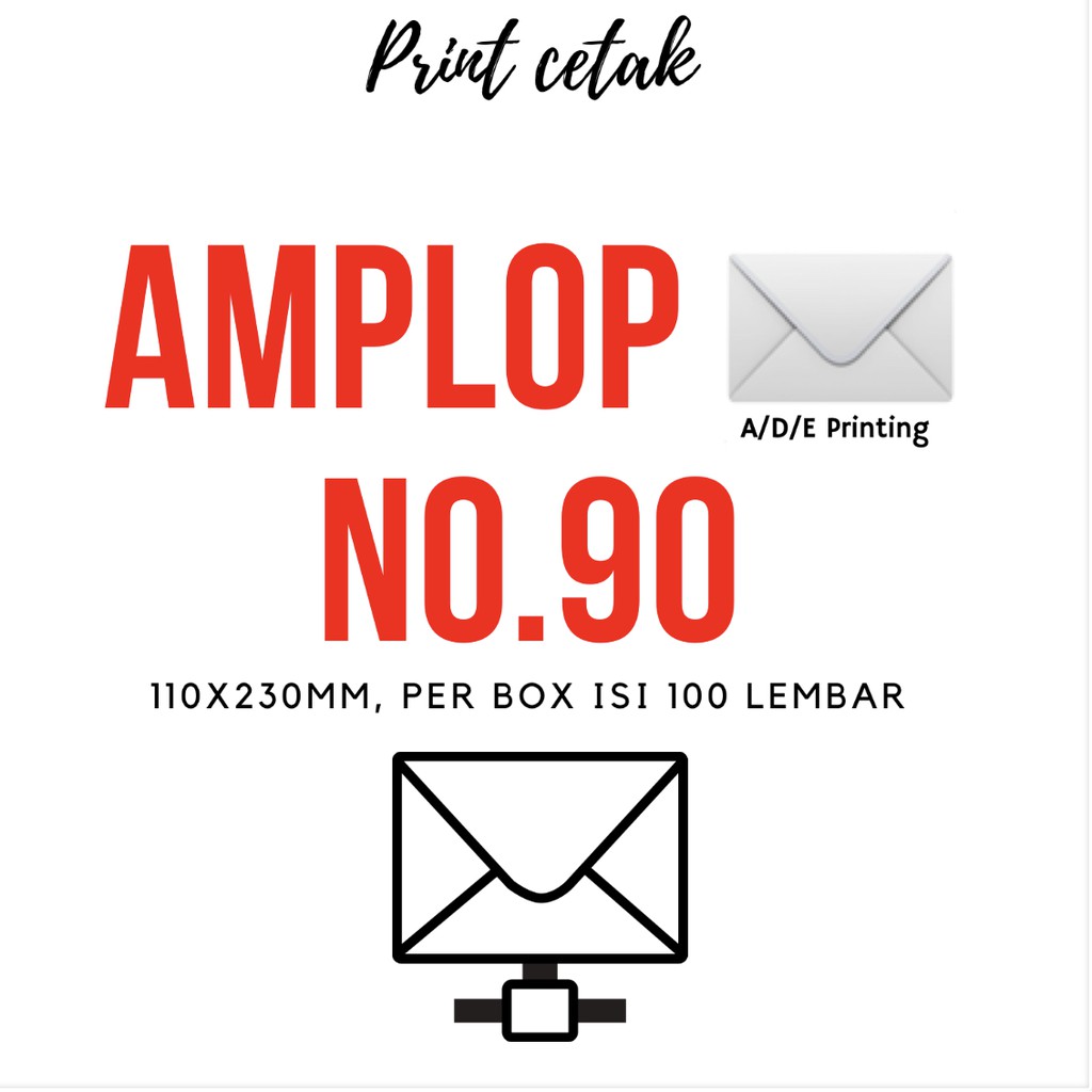 

Print / Cetak Amplop No.90 Full Colour/Full Warna