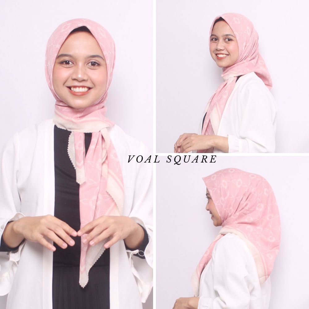 Jilbab Segiempat - Kerudung Segi Empat - Hijab Segi Empat Motif Voal Square VENUS