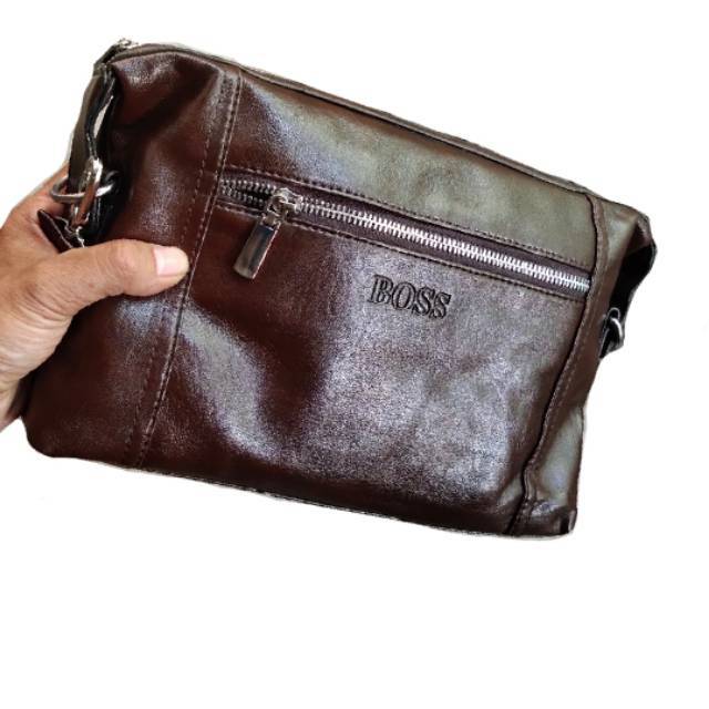 Dompet hand bag clutch branded cowok cewek plus selempang