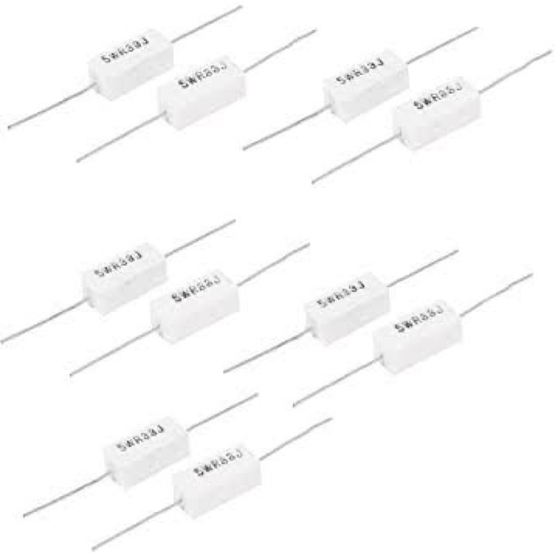 10Pcs Resistor 5W 0,33 Ohm