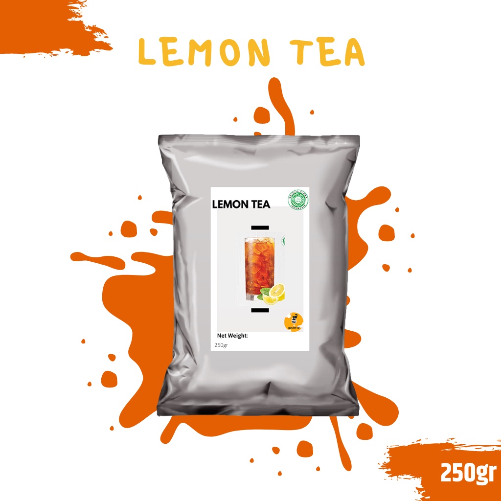 BUBUK MINUMAN RASA LEMON TEA 250GR / SERBUK MINUMAN ANEKA RASA / BUBUK MINUMAN KEKINIAN / MINUMAN INSTAN / BOBA DRINKS