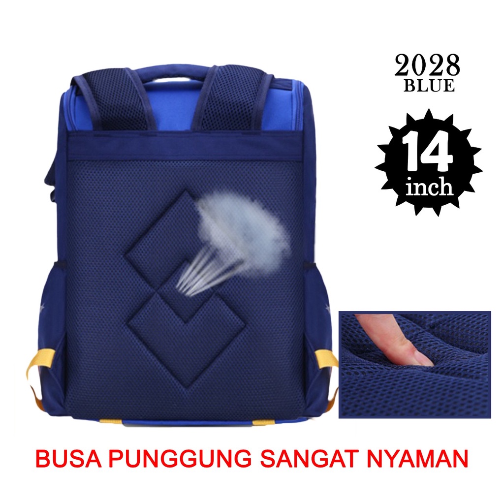 Tas Wanita Sekolah Lanpai 2028-14&quot; Ransel Pria Backpack [Free Botol Minum] Tas Sekolah Import