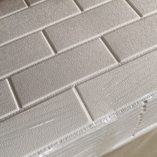 Wallpaper 3D Foam Bata Putih Kulit Jeruk 77x70 cm