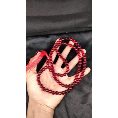 TERMURAH BATU MERAH SIAM ASLI (TASBIH ISI 99 BUTIR) SIAP UNTUK WIRID