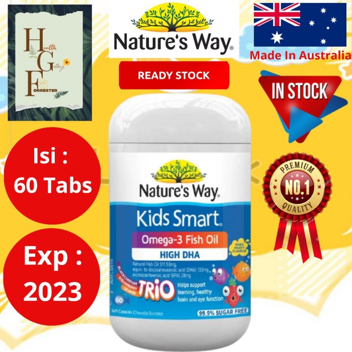 Jual anakvitamin nature's way kids smart vita gummies omega 3 dha trio vitaminanak. Indonesia